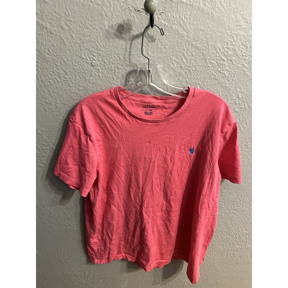 Polo Ralph Lauren Mens‎ Pinkish Crew Neck Size Large Short Sleeve T Shirt